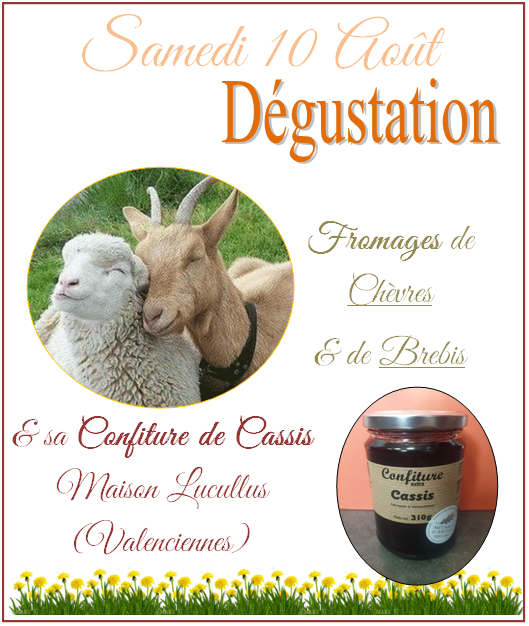 Dégustation Samedi 10/08 à la boutique