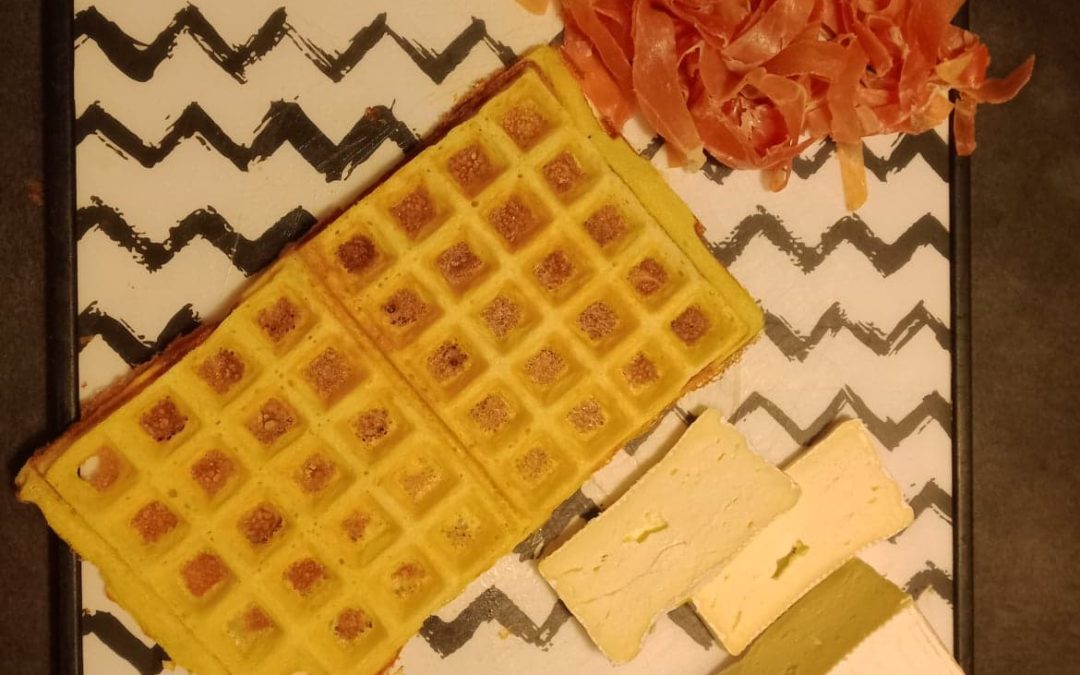 Gaufres salées: Jambon sec, Bienfait et Miel